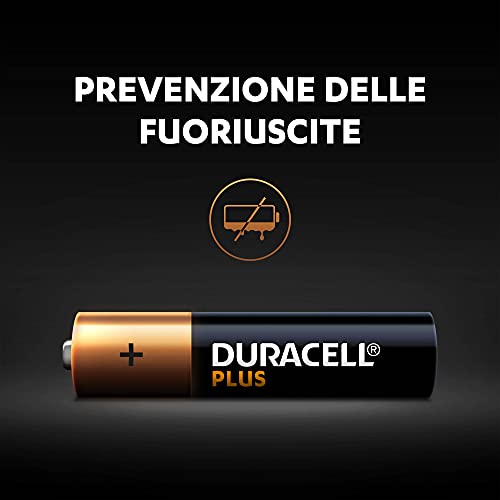 Duracell - Plus AAA, Batterie Ministilo Alcaline, Confezione da 12, 1.5 volt LR03 MN2400