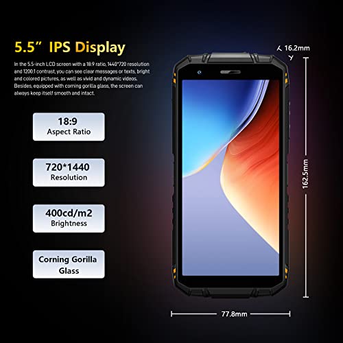 DOOGEE S41 Pro（2023）Rugged Smartphone Android 12, 7GB+32GB/1TB Telefono Indistruttibile, 6300mAh, 5.5" Schermo, 13MP + 8MP Fotocamera, IP68 Impermeabile Cellulare Antiurto/Dual SIM 4G/Face ID/NFC/OTG - 8earn