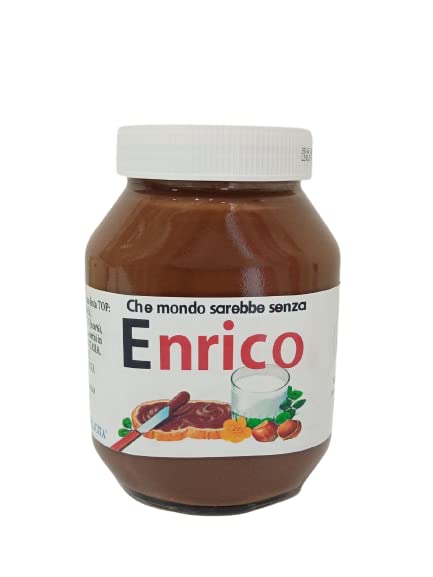 Personalized Sweet Gift Idea from | Nutella 1000gr. / 1kg | Ideal for all events great idea for celebrations and parties | Customized spreadable cream jar front text and cap