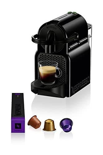 Nespresso Inissia EN80.B, Coffee Machine by De'Longhi, Nespresso Capsule System, 0.7L Water Tank, Black