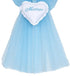 Fiocco Nascita Bimbo in Tulle Azzurro con nome personalizzato ricamato. - 8earn