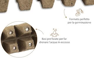 GebEarth - Vasetti per Piantine in Fibra di Torba, confezione da 120 vasetti di torba, ideale per germinazione e taleaggio. [prodotto 100% ecocompatibile e biodegradabile] - 8earn