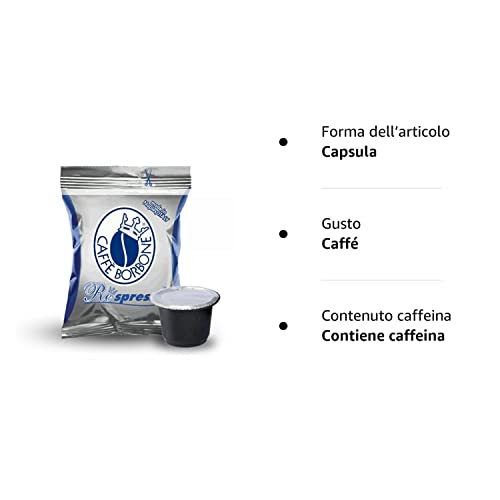Caffè Borbone Respresso, Miscela Blu - 200 Capsule - Compatibili con le Macchine ad uso domestico Nespresso®* (2 confezioni da 100)