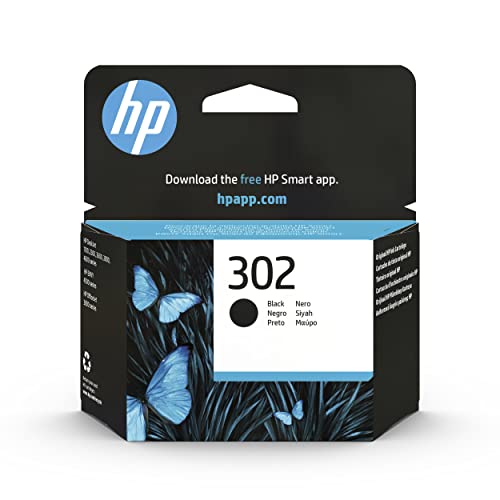 HP 302 Nero, F6U66AE, Cartuccia Originale HP da 190 pagine, Compatibile con Stampanti HP DeskJet 1110, 2130 e 3630, HP OfficeJet 3830 e 4650