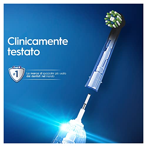 Oral-B Cross Action Testine Di Ricambio, Confezione Da 12, Adatto Per Buca Delle Lettere, Nero