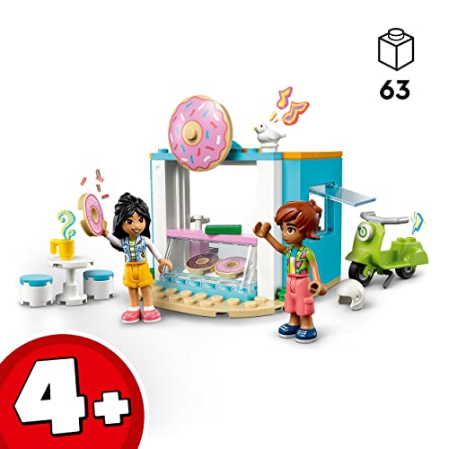 LEGO 41723 Friends Negozio di Ciambelle, Giochi per Bambine e Bambini dai 4 Anni in su con Mini Bamboline Liann e Leo e Scooter, Personaggi Serie 2023 - 8earn
