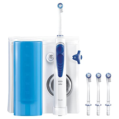 Oral-B Oxyjet Dental Irrigator, 4 Heads, with Microbubble Technology, Deep Cleaning, Gift Idea, White