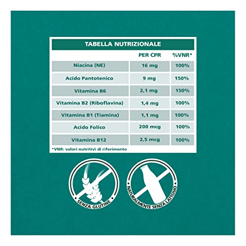 Be-Total Compresse Integratore Alimentare di Vitamine B per Adulti, Aiuta a Rilasciare Energia dal Cibo, Senza Glutine e Senza Lattosio, 80 Compresse (bipack)