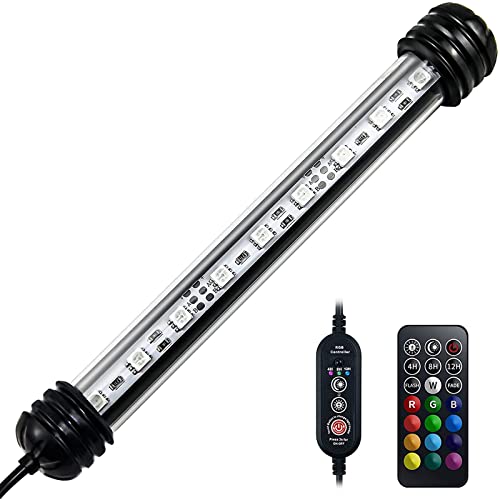 Eyeleaf Led Aquarium Light with Timer Remote Control Led Aquarium Lamp 18cm RGB Dimmable for Freshwater Waterproof IP68