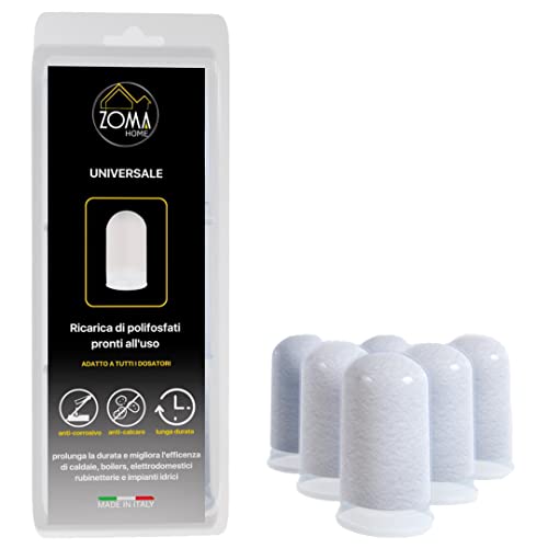 ZOMAHOME - Boiler Polyphosphates Refill, Long Lasting Concentrated Boiler Scale Filter, Protects Boilers and Appliances, Universal Fit (6 Refills)