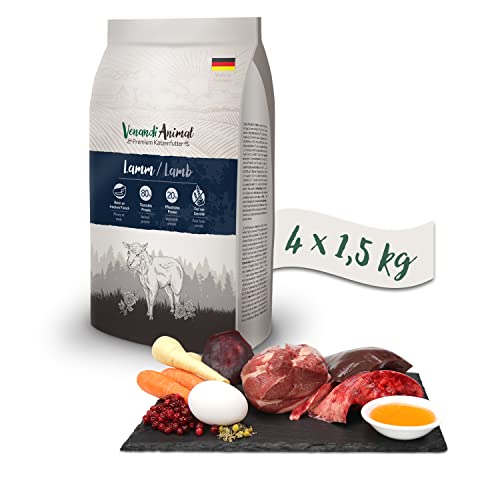 Venandi Animal Lamb As Dry Feed, Grain Free - Pack of 6 x 1500 g