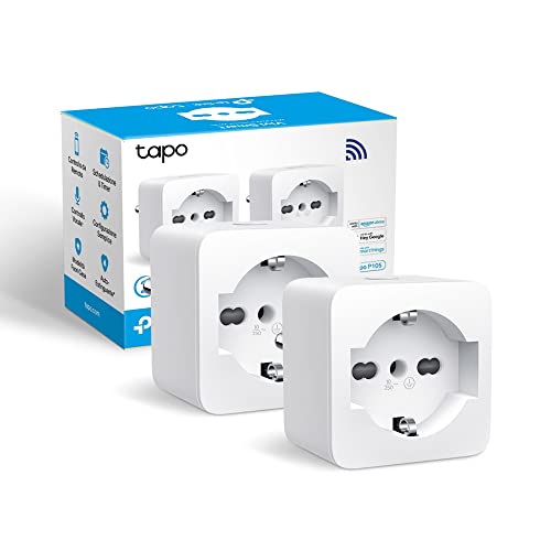 [New] TP-Link Tapo P105(2-pack) Italian Smart Socket, Intelligent WiFi Smart Plug, Voice Control, Compatible with Alexa and Google Home, Remote Control via Tapo APP, Preset Time