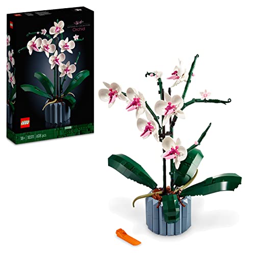 LEGO 10311 Icons Orchid, Set for Adult Collectors, Model Making and Creative Hobbies, Buildable Model with Fake Flowers, Gift Idea for Adults
