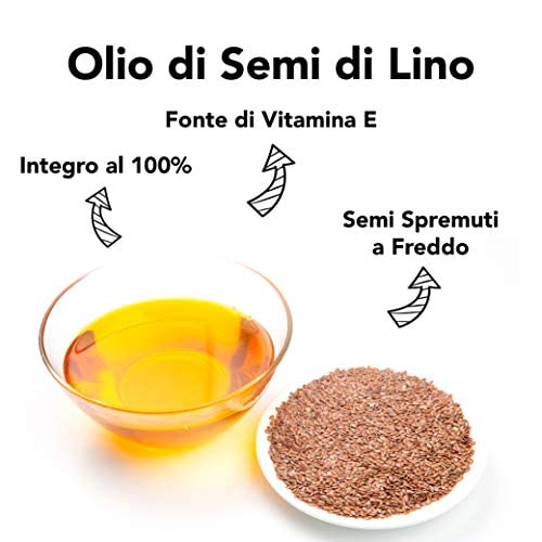 Organic Linseed Oil - 500 ml. Cold Pressed, Raw and Pure Food Oil. Rich in Antioxidants, Calcium and Omega 3 over 50%. Raw Organic Oil.