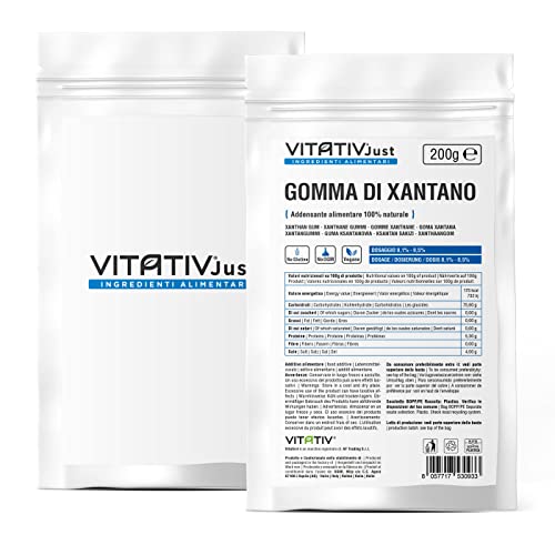 Vitativ Xanthan gum powder 200 grams - thickener - made in Italy