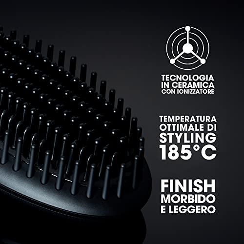 Ghd Glide Hot Brush, Straightening Brush With Ceramic Heating Technology And Ionizer, Black, 32.89 x 10.21 x 10.31 cm; 30cm, 560 grams