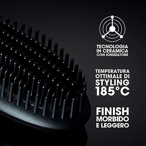 Ghd Glide Hot Brush, Spazzola Lisciante Con Tecnologia Di Riscaldamento In Ceramica E Ionizzatore, Nero, 32.89 x 10.21 x 10.31 cm; 30 cm, 560 grammi