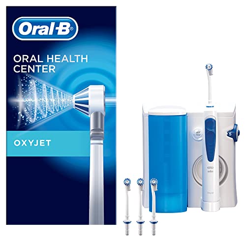 Oral-B Oxyjet Dental Irrigator, 4 Heads, with Microbubble Technology, Deep Cleaning, Gift Idea, White