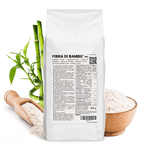 Fibra di bambù alimentare - 800 gr - farina a basso contenuto di carboidrati ideale per cuocere e infarinare