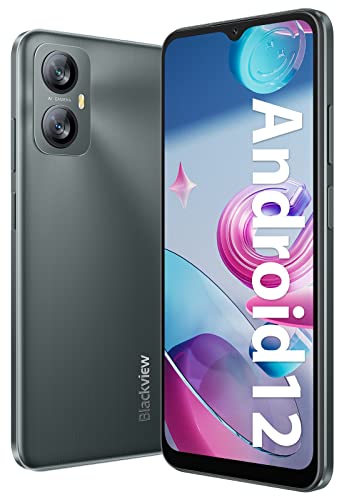Blackview A52 Android 12 Smartphone GO 6.52"HD+ 5180mAh Mobile Phone 3GB RAM+32GB ROM+1TB Expandable Cellphone Dual SIM 4G Octa Core 5MP+13MP Fast Charge 5V/2A Face ID/Fingerprint