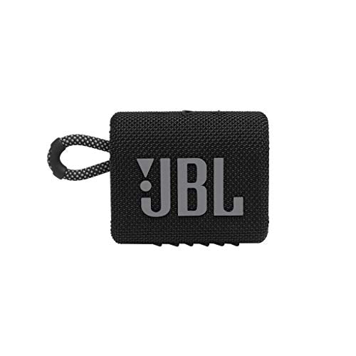 JBL GO 3 Speaker Bluetooth Portatile, Cassa Altoparlante Wireless con Design Compatto, Resistente ad Acqua e Polvere IPX67, fino a 5 h di Autonomia, USB, Nero - 8earn