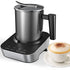 Wamife Montalatte Elettrico 550W, Montalatte Automatici 400ML con Frusta Montalatte dell'ultimo Design 2-in-1, Cappuccinatore Elettrico 4 Pulsanti per Schiuma Fredda e Calda, Latte e Cioccolato Calda - 8earn