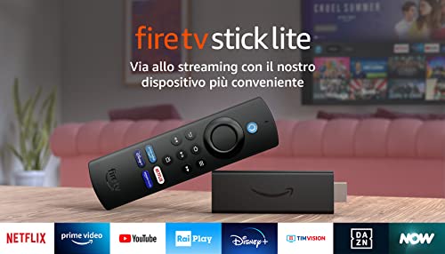 Fire TV Stick Lite con telecomando vocale Alexa | Lite (senza comandi per la TV), Streaming in HD