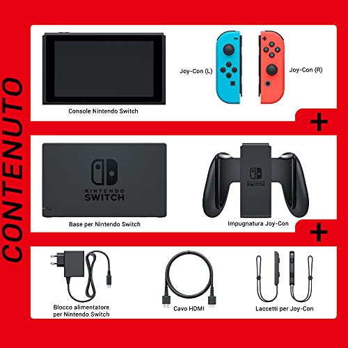 Nintendo Switch con Joy-Con Rosso Neon e Blu Neon [Ed. 2022] - 8earn