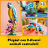 LEGO 31136 Creator Pappagallo Esotico, Set 3 in 1 con Pesce e Rana, Animali Giocattolo per Bambini da 7 Anni in su, Giochi Creativi con Figure della Giungla - 8earn