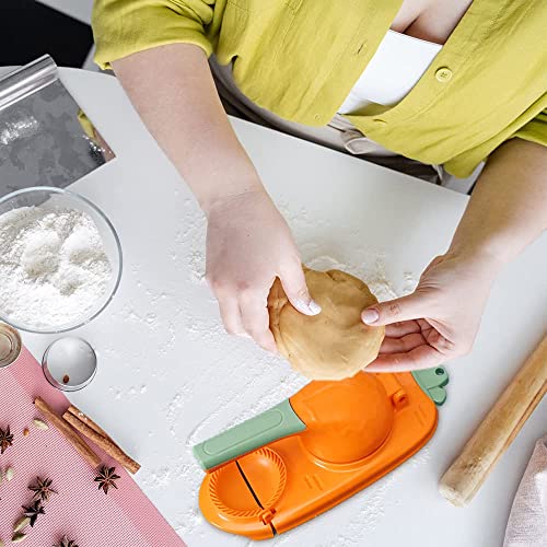 Macchina for Gnocchi 2 in 1 | Stampi per Ravioli Pressa per Pasta Ravioli Cinesi Stampi Household Macchina per ravioli | Dumpling Skin Maker Stampi Make Dumplings Empanada (Arancia) - 8earn