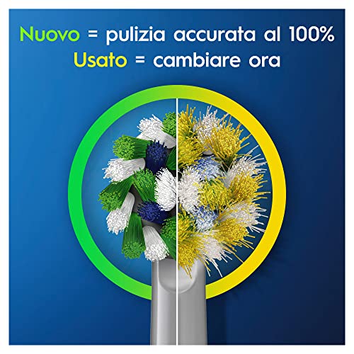 Oral-B Cross Action Testine Spazzolino Elettrico, Confezione da 10 pezzi, con Tecnologia CleanMaximise, Pacco Adatto alla Buca delle Lettere, Bianco - 8earn