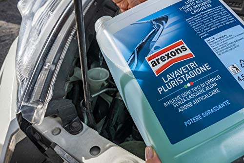 AREXONS LAVAVETRI PLURISTAGIONE -3.5 °C Liquido lavavetri auto 4.5 l liquido tergicristalli pronto all'uso, detergente vetri auto, azione sgrassante, rimuove ogni tipo di sporco, azione anticalcare - 8earn