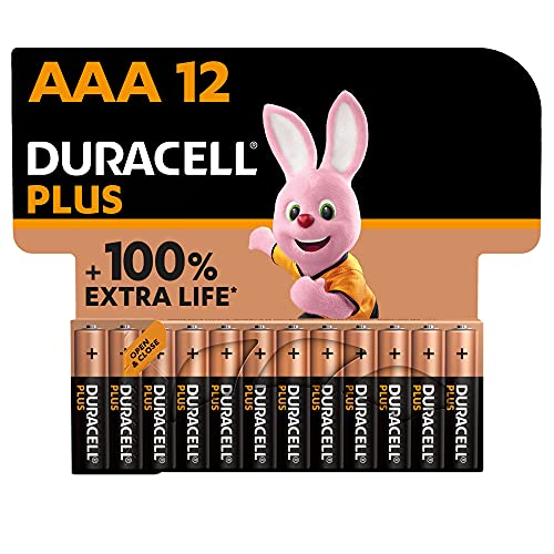 Duracell - Plus AAA, Batterie Ministilo Alcaline, Confezione da 12, 1.5 volt LR03 MN2400 - 8earn