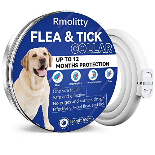 Dog Flea Collar, Safe And Effective Dog Flea Collar Made Of 100% Natural Essential Oils, Effective 12 Months 65cm Dog Tick Collar For All Sized Dogs