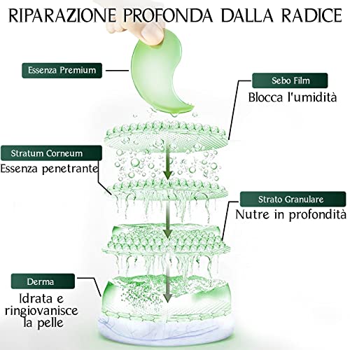 Collagene Patch Occhi, Maschera Occhi al Tè Verde, Patch Occhiaie e Borse，Anti Occhiaie, Anti Rughe, Rimuovi Borse e Puffiness, Idrata Anti-Età , 30 Paia - 8earn