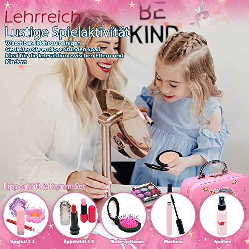 Kids Makeup Set for Girls, 27 Pieces Washable Kids Makeup Set, Safe and Non-Toxic Role Playing Toy, Christmas, Birthday, Gift for 4, 5, 6, 7, 8, 9, 10 Years Old, for Girls