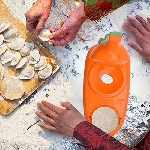 Macchina for Gnocchi 2 in 1 | Stampi per Ravioli Pressa per Pasta Ravioli Cinesi Stampi Household Macchina per ravioli | Dumpling Skin Maker Stampi Make Dumplings Empanada (Arancia) - 8earn