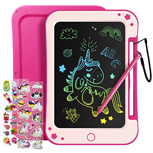 TEKFUN Kids Drawing Tablet 8.5 Inch, LCD Drawing Board for Kids, Dry Erase Board for Kids, Toy for 2 3 4 5 6 7 Years Old Kids Birthday Gifts for Boys and Girls (Pink)