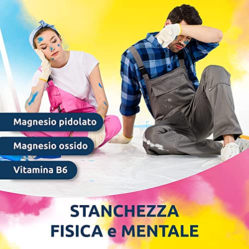 Mag Ricarica, Integratore Alimentare A base di Magnesio Pidolato, Magnesio Ossido e Vitamina B6 Contro Stanchezza Mentale e Fisica, Senza Glutine e Lattosio, 3 Confezioni da 10 Bustine Aroma Limone - 8earn