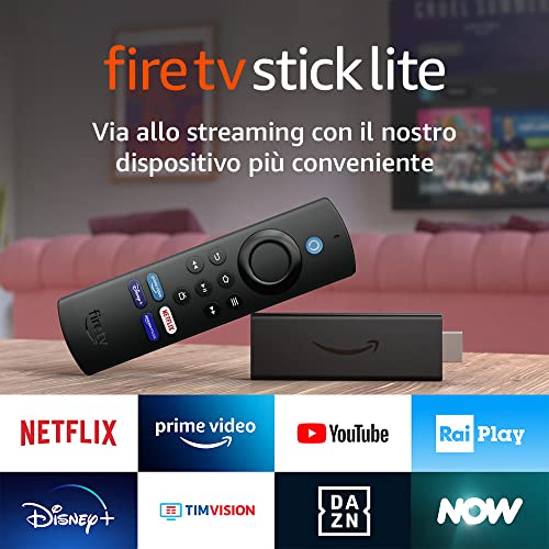 Fire TV Stick Lite with Alexa Voice Remote | Lite (without TV controls), Streaming in HD